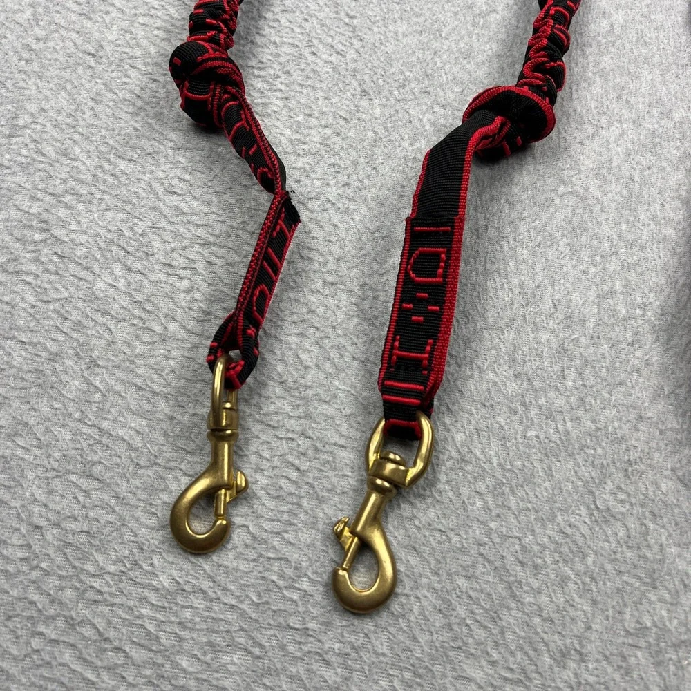 NEW Howling Dog Alaska Skijoring Line 2 Dogs Black Red Bungee Shock Absorb Leash